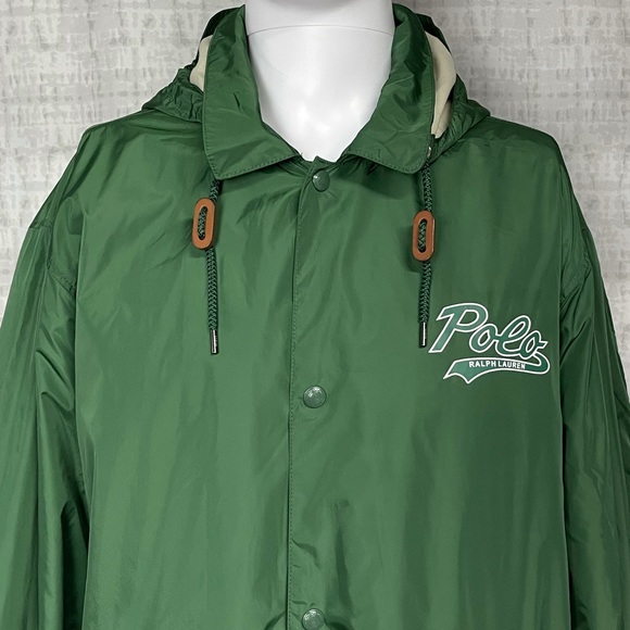 SOLD NWT XL Polo Ralph Lauren Light Weight Jacket Coat Hooded Green - Picture 3 of 12